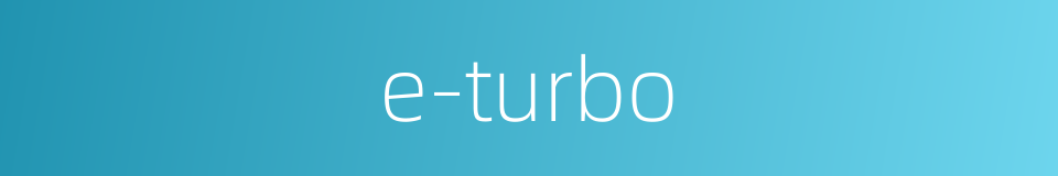 e-turbo的同义词
