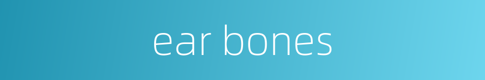 ear bones的同义词
