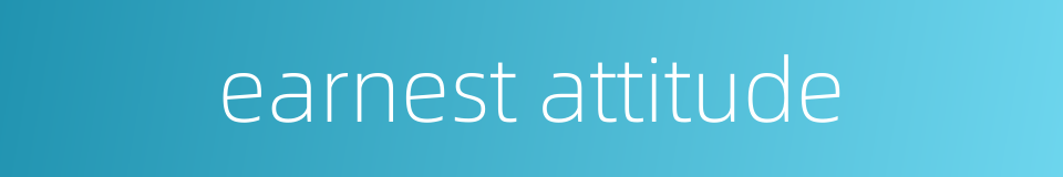 earnest attitude的同义词