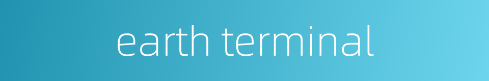 earth terminal的同义词