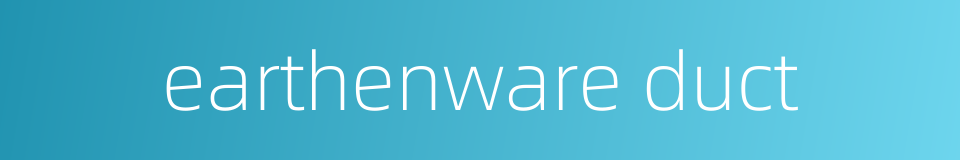 earthenware duct的同义词