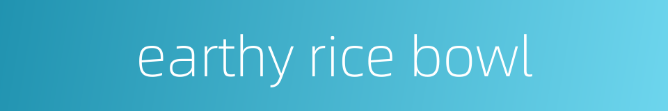 earthy rice bowl的同义词