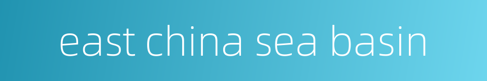 east china sea basin的同义词