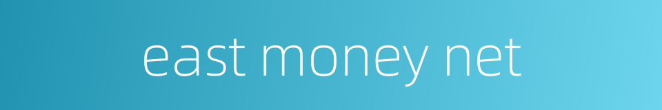 east money net的同义词