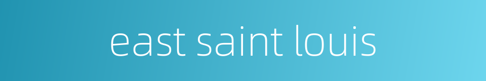 east saint louis的同义词