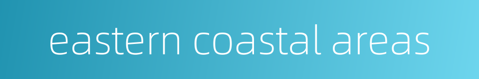 eastern coastal areas的同义词