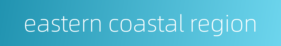 eastern coastal region的同义词