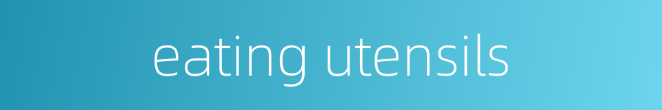 eating utensils的同义词