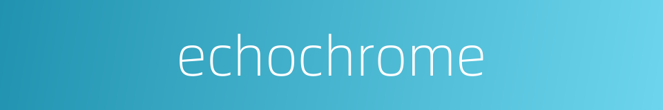 echochrome的同义词