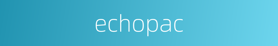 echopac的同义词