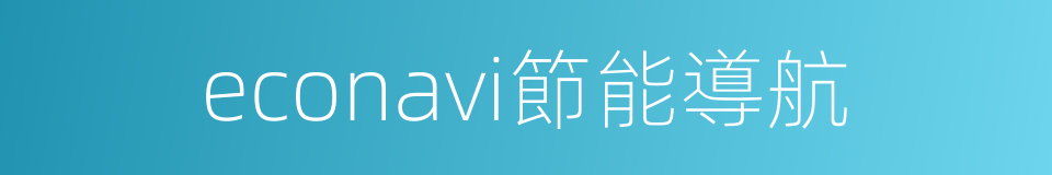 econavi節能導航的同義詞