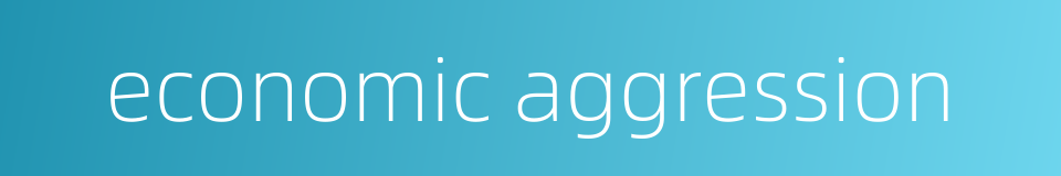 economic aggression的同义词