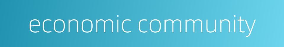 economic community的同义词