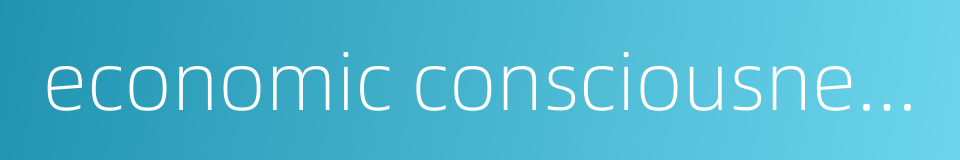 economic consciousness的同义词
