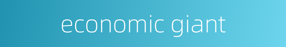 economic giant的同义词
