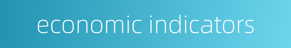 economic indicators的同义词