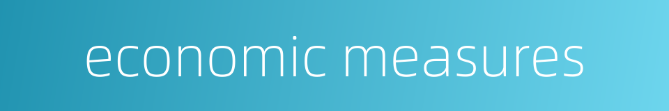 economic measures的同义词