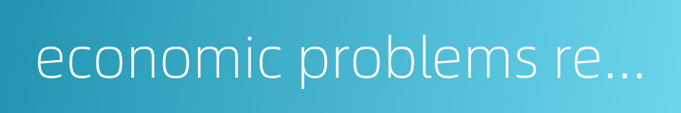 economic problems research in china的同义词