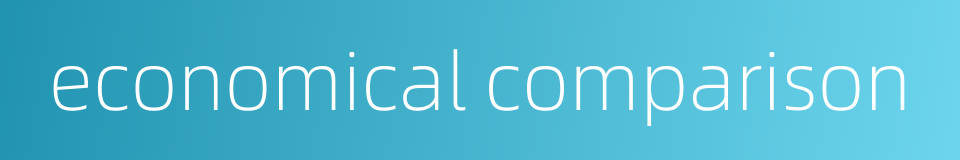 economical comparison的同义词