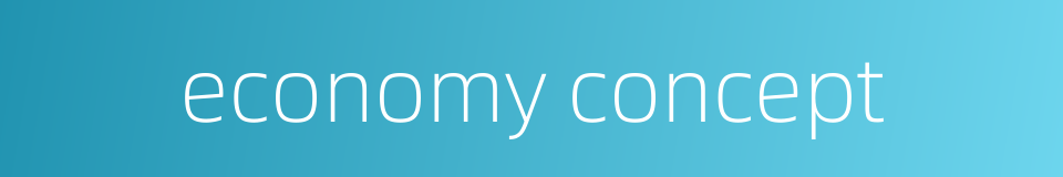economy concept的同义词