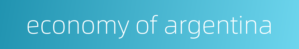 economy of argentina的同义词