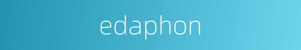 edaphon的同义词