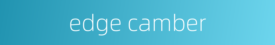 edge camber的同义词