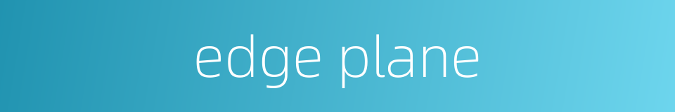 edge plane的同义词