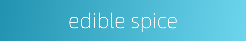 edible spice的同义词