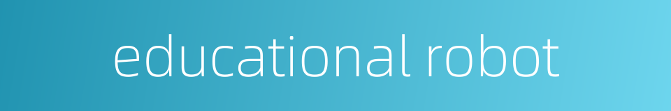 educational robot的同义词