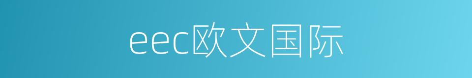 eec欧文国际的同义词