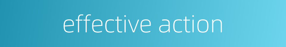 effective action的同义词