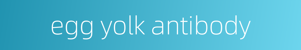 egg yolk antibody的同义词