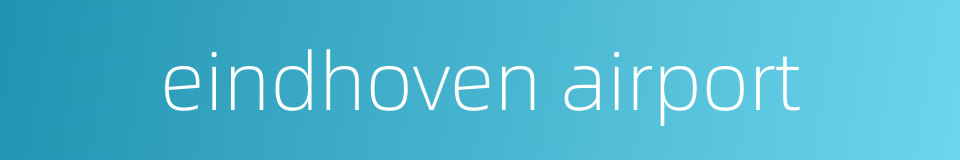 eindhoven airport的同义词