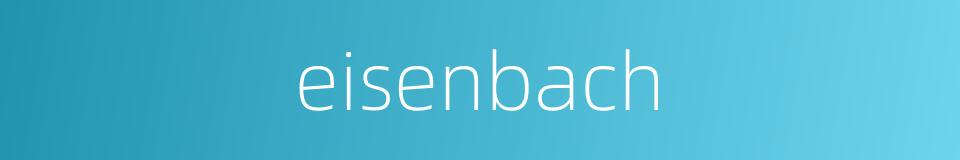 eisenbach的同义词