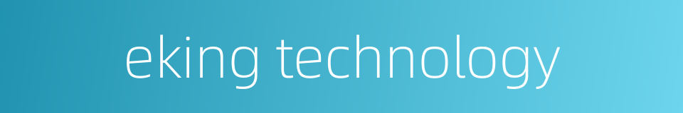 eking technology的同义词