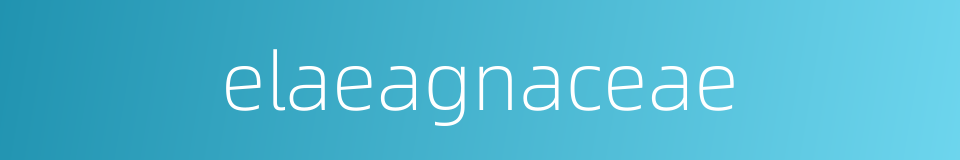 elaeagnaceae的同义词