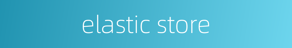 elastic store的同义词