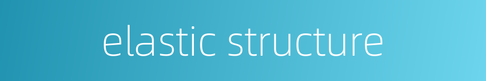 elastic structure的同义词