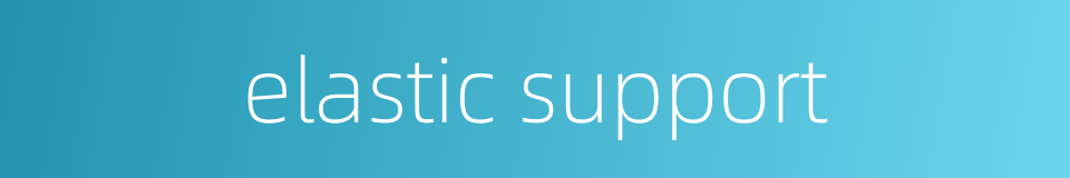elastic support的同义词