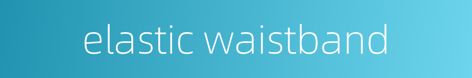 elastic waistband的同义词