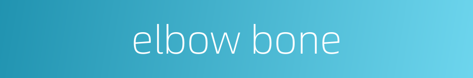 elbow bone的同义词