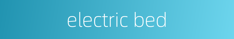 electric bed的同义词