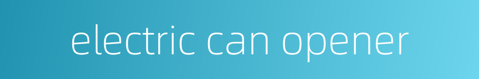 electric can opener的同义词