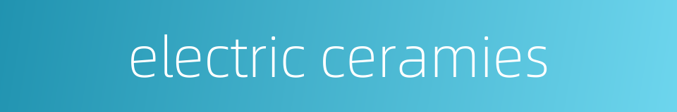 electric ceramies的同义词