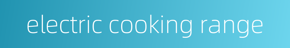 electric cooking range的同义词