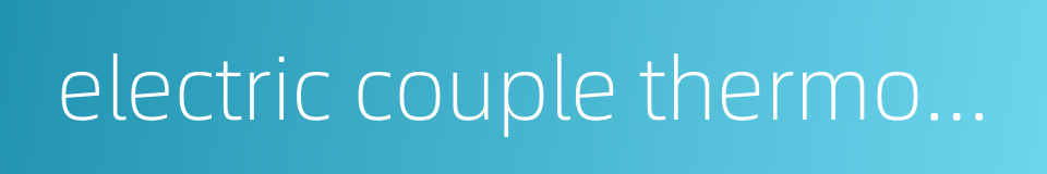 electric couple thermometer的同义词