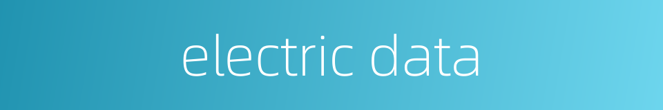 electric data的同义词