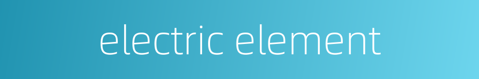electric element的同义词