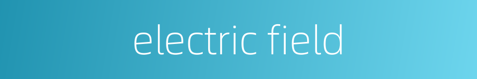 electric field的同义词